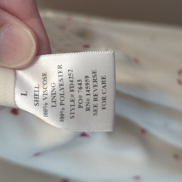 Cream midi sundress with red ♥️ - Picture 7 of 8